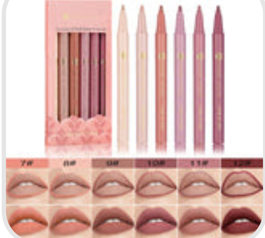 Set of 6 Lip Pencils - Makeup Lipliner
