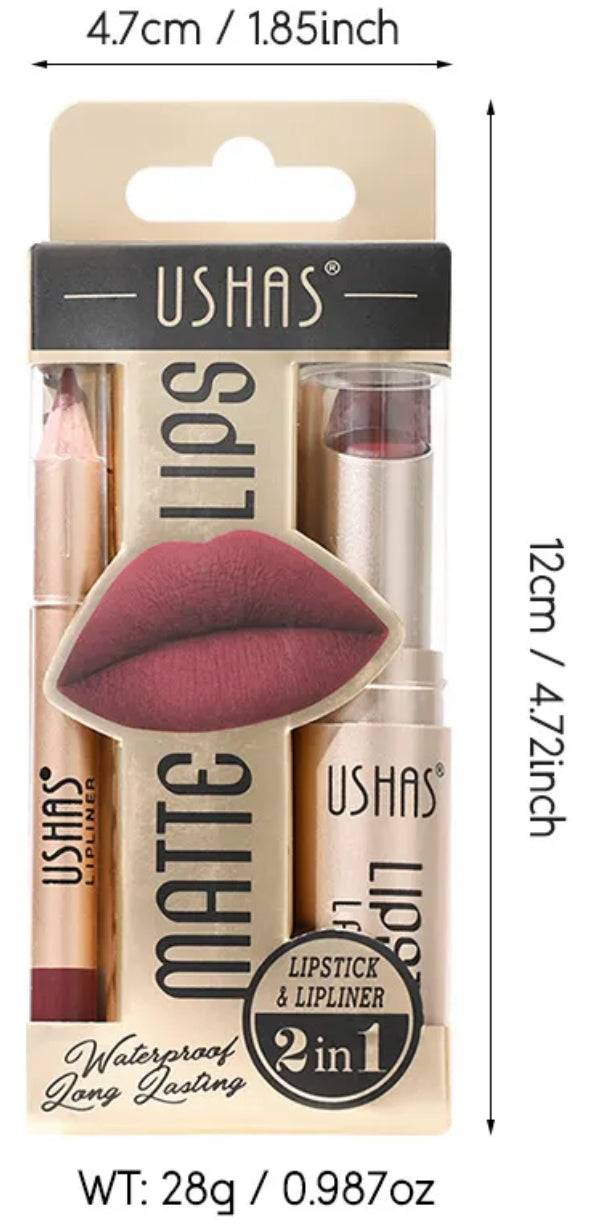 Lipstick and Lip Liner Set for Perfect Lips - Lipliner