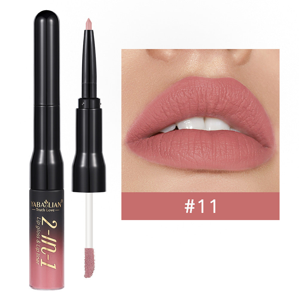 2 in 1  lipstick and lip pencil