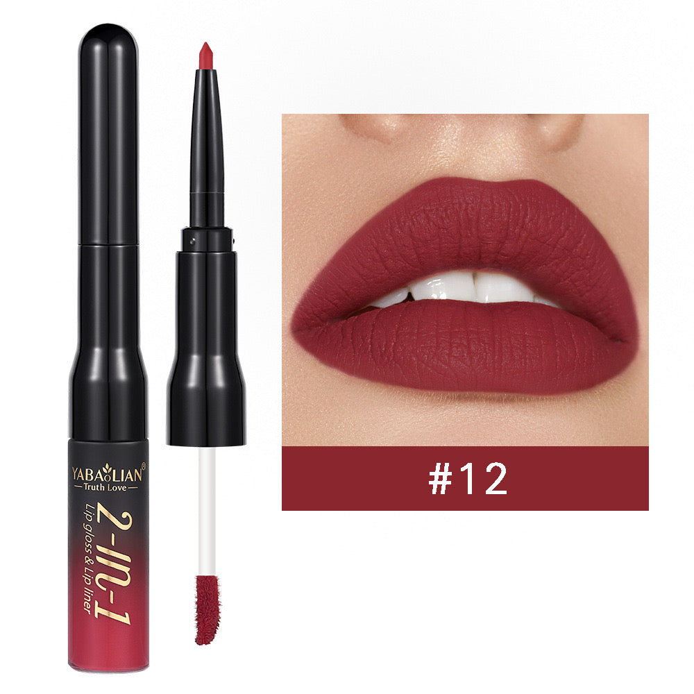 2 in 1  lipstick and lip pencil